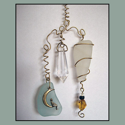 Sea Glass And Crystal Chandelier Prism Eye-Catcher